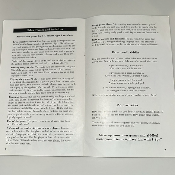 I SPY Memory Game - A Game of Picture Riddles by Briarpatch - Complete - Picture 6 of 8